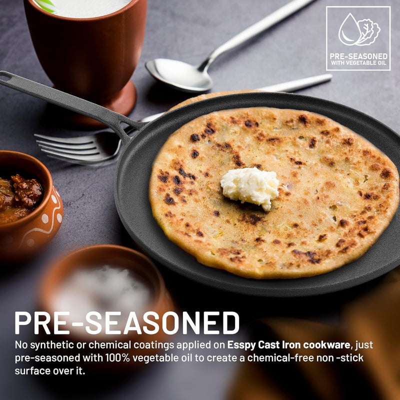 Kashvi طاسة دوسا من الحديد الزهر الأسود عالية التحمل - Image 3